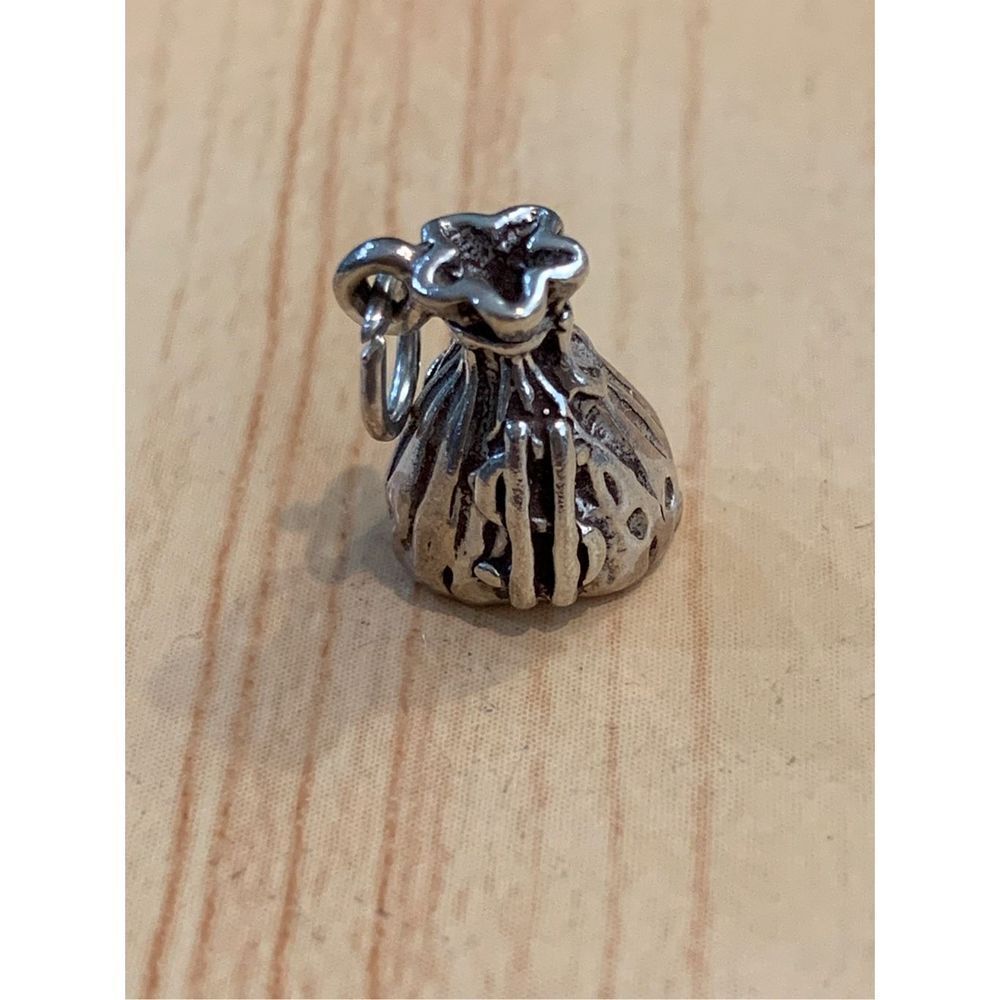 Money Bag Sterling Silver Jewelry Charm